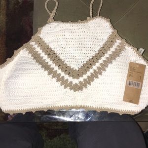 Cremieux Peek-a-boo High Neck Bikini Top